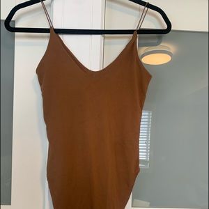Brown body suit!